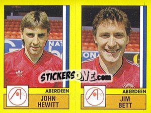 Sticker Hewitt / Bett - UK Football 1986-1987 - Panini