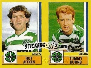 Sticker Aitken / Burns - UK Football 1986-1987 - Panini