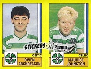 Sticker Archdeacon / Johstone - UK Football 1986-1987 - Panini