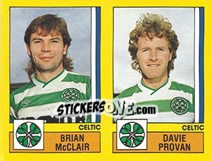 Sticker McClair / Provan - UK Football 1986-1987 - Panini