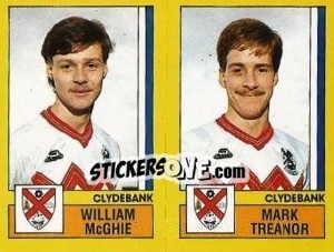 Sticker McGhie / Treanor - UK Football 1986-1987 - Panini