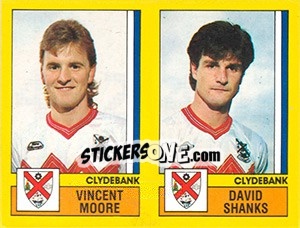 Cromo Moore / Shanks - UK Football 1986-1987 - Panini