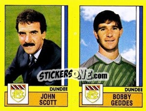 Figurina Scott / geddes - UK Football 1986-1987 - Panini