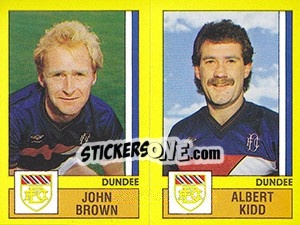 Sticker Brown / Kidd - UK Football 1986-1987 - Panini