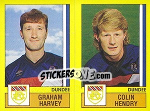 Sticker Harvey / Hendry - UK Football 1986-1987 - Panini