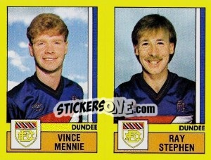 Sticker Mennie / Stephen - UK Football 1986-1987 - Panini