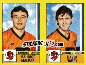 Cromo Malpas / Narey - UK Football 1986-1987 - Panini