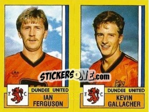 Sticker Ferguson / Gallacher - UK Football 1986-1987 n. 500 - Panini