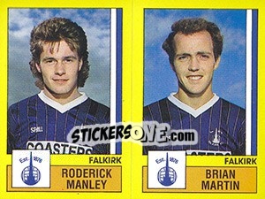 Figurina Manley / martin - UK Football 1986-1987 - Panini