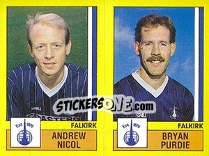 Sticker Nicol / Purdie - UK Football 1986-1987 - Panini