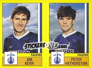 Sticker Kerr / Hetherston - UK Football 1986-1987 - Panini