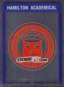 Sticker Hamilton Badge - UK Football 1986-1987 - Panini