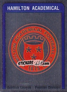 Sticker Hamilton Badge - UK Football 1986-1987 n. 512 - Panini