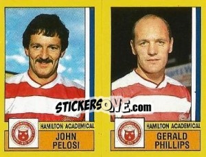 Figurina Pelosi / Phillips - UK Football 1986-1987 - Panini