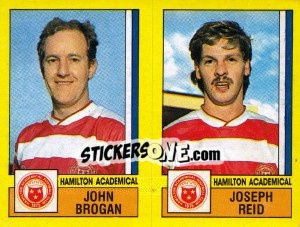 Figurina Brogan / Reid - UK Football 1986-1987 - Panini