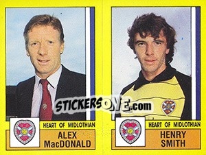 Figurina MacDonald / Smith - UK Football 1986-1987 - Panini