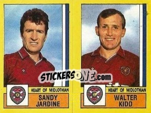 Sticker Jardine / Kidd - UK Football 1986-1987 - Panini