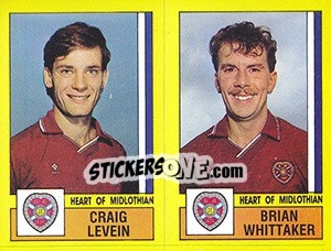 Cromo Levein / Whittaker - UK Football 1986-1987 - Panini