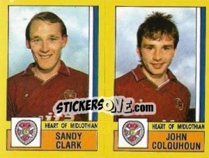 Sticker Clark / Colquhoun - UK Football 1986-1987 - Panini