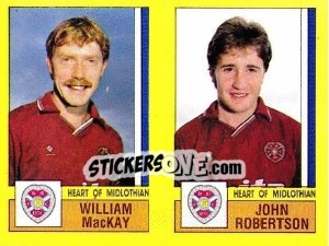 Figurina MacKay / Robertson - UK Football 1986-1987 - Panini