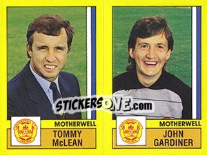 Cromo McLean / Gardiner - UK Football 1986-1987 - Panini