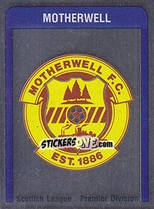 Cromo Motherwell Badge - UK Football 1986-1987 - Panini