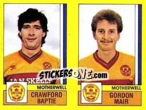 Figurina Baptie / Mair - UK Football 1986-1987 - Panini