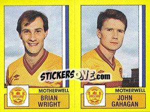 Figurina Wright / Gahagan - UK Football 1986-1987 - Panini
