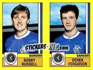 Sticker Russell / Ferguson - UK Football 1986-1987 n. 553 - Panini