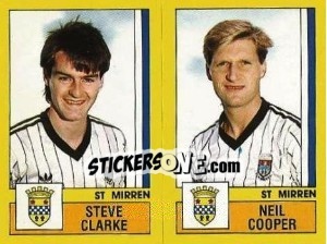 Figurina Clarke / Cooper - UK Football 1986-1987 - Panini
