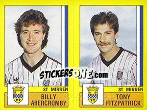 Figurina Abercromby / Fitzpatrick - UK Football 1986-1987 - Panini
