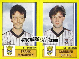 Cromo McGarbey / Spiers - UK Football 1986-1987 - Panini