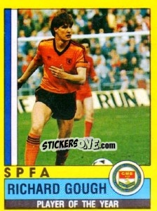 Cromo Richard Gough - player of the year SPFA - UK Football 1986-1987 - Panini