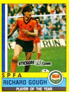 Figurina Richard Gough - player of the year SPFA - UK Football 1986-1987 n. 4 - Panini