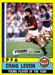 Sticker Craig Levein - young player of the year SPFA - UK Football 1986-1987 n. 5 - Panini