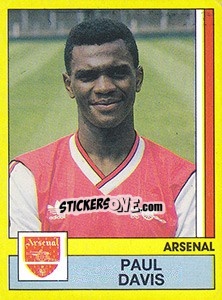 Sticker Paul Davis - UK Football 1986-1987 n. 17 - Panini
