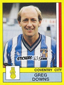 Sticker Greg Downs - UK Football 1986-1987 - Panini