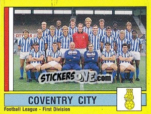 Sticker Team Photo - UK Football 1986-1987 - Panini