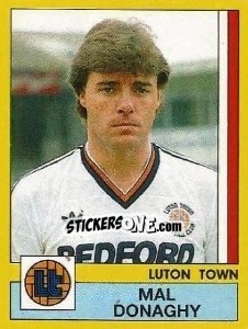 Cromo Mal Donaghy - UK Football 1986-1987 - Panini