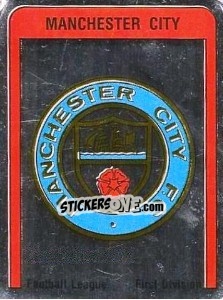 Figurina Manchester City Badge - UK Football 1986-1987 - Panini