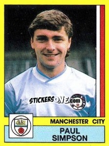 Sticker Paul Simpson - UK Football 1986-1987 n. 165 - Panini