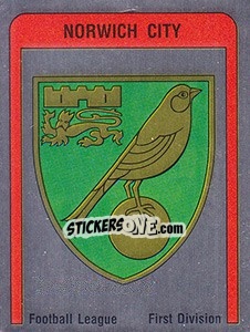 Cromo Norwich City Badge - UK Football 1986-1987 - Panini