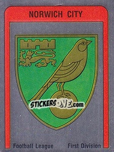 Sticker Norwich City Badge - UK Football 1986-1987 n. 198 - Panini