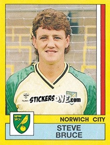 Figurina Steve Bruce - UK Football 1986-1987 n. 203 - Panini