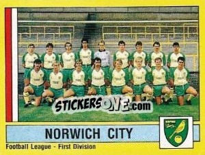 Sticker Team Photo - UK Football 1986-1987 - Panini