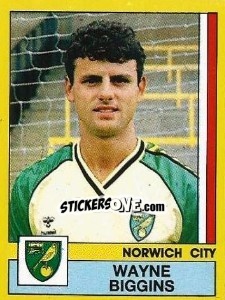 Sticker Wayne Biggins - UK Football 1986-1987 - Panini