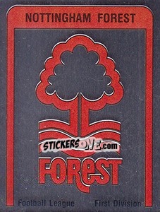 Cromo Nottingham Forest Badge - UK Football 1986-1987 - Panini