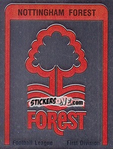 Sticker Nottingham Forest Badge - UK Football 1986-1987 n. 214 - Panini