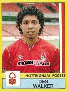 Sticker Des Walker - UK Football 1986-1987 n. 218 - Panini