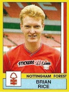 Sticker Brian Rice - UK Football 1986-1987 - Panini